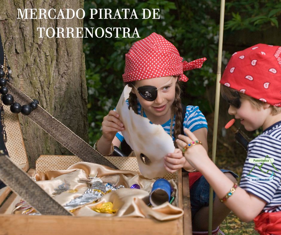 cartel para panorámica desde el maestrat del evento mercado pirata de torreblanca