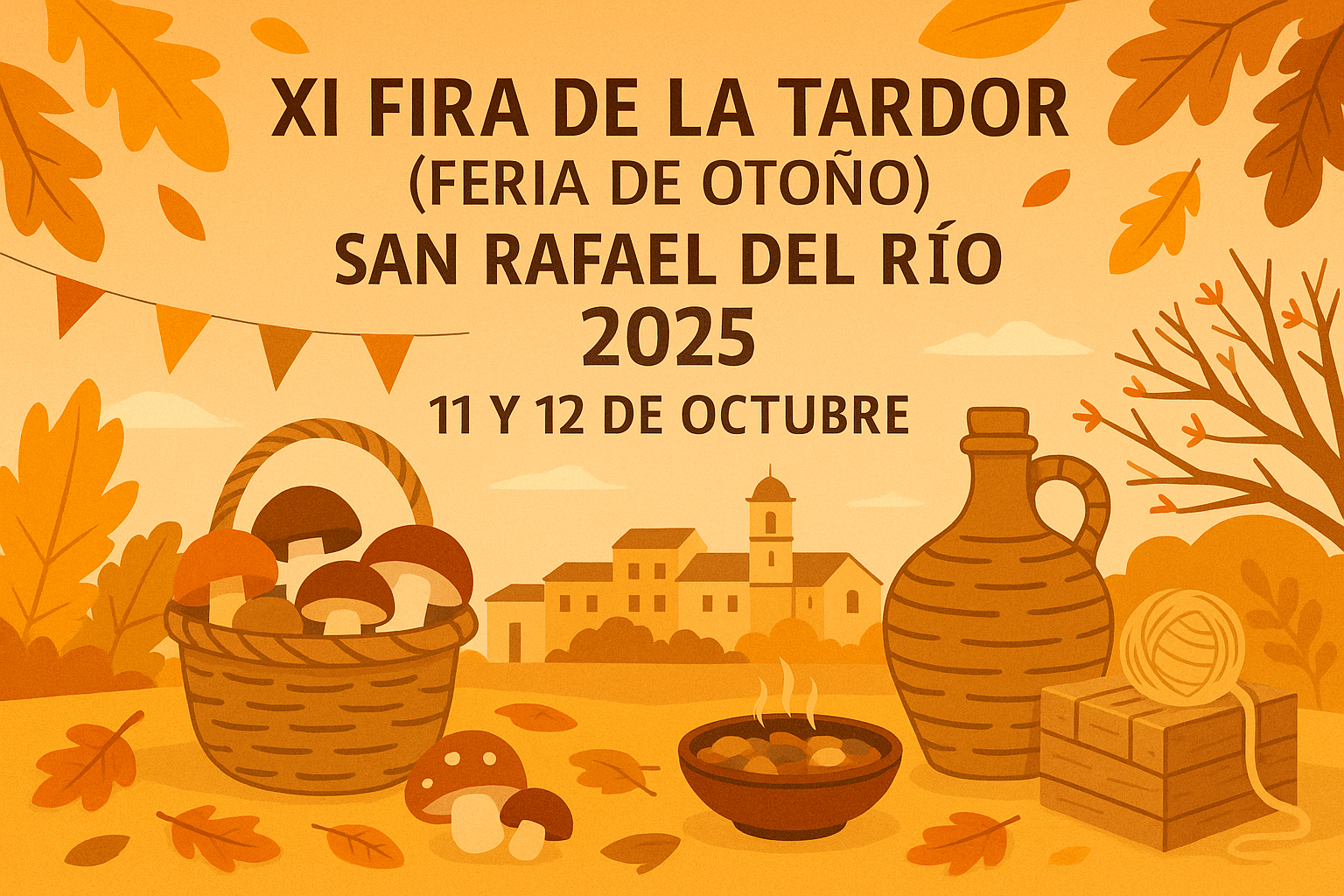 XI Fira de la Tardor (Feria de Otoño) San Rafael del Río 2025 – feria de otoño con artesanía, setas y gastronomía en octubre