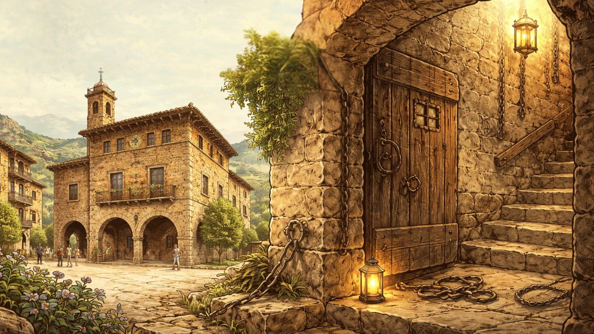 Ilustración de antiguas cárceles municipales en el Matarraña, situadas bajo ayuntamientos históricos