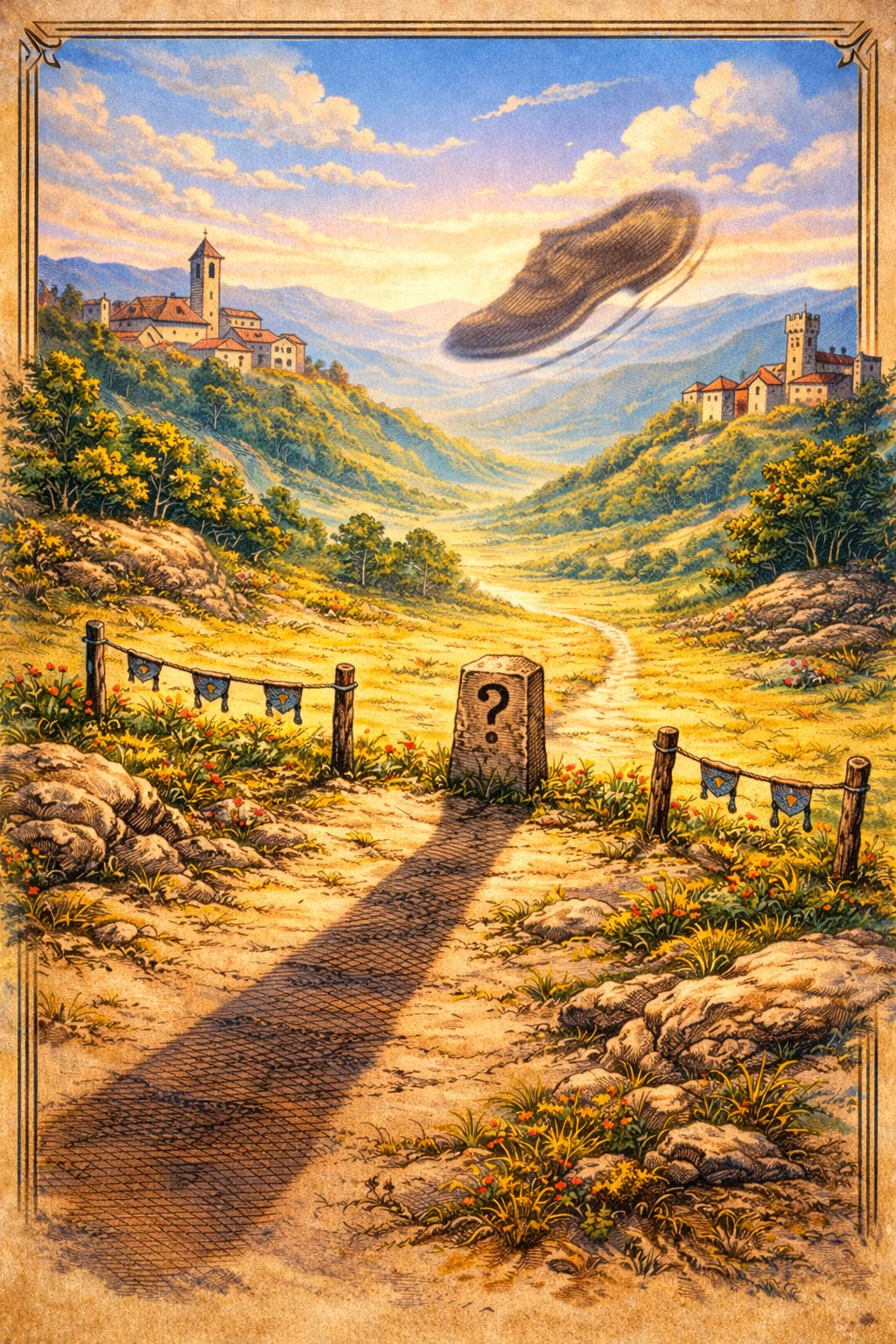 Ilustración histórica del zapato volador entre Atzeneta y les Useres en el Maestrat