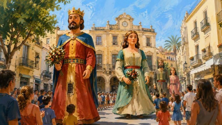 Encuentro de Gigantes en Vinaròs con pasacalle festivo por el centro
