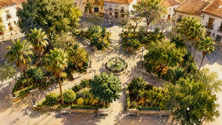 Ilustración artística de la Plaza México de La Salzadella